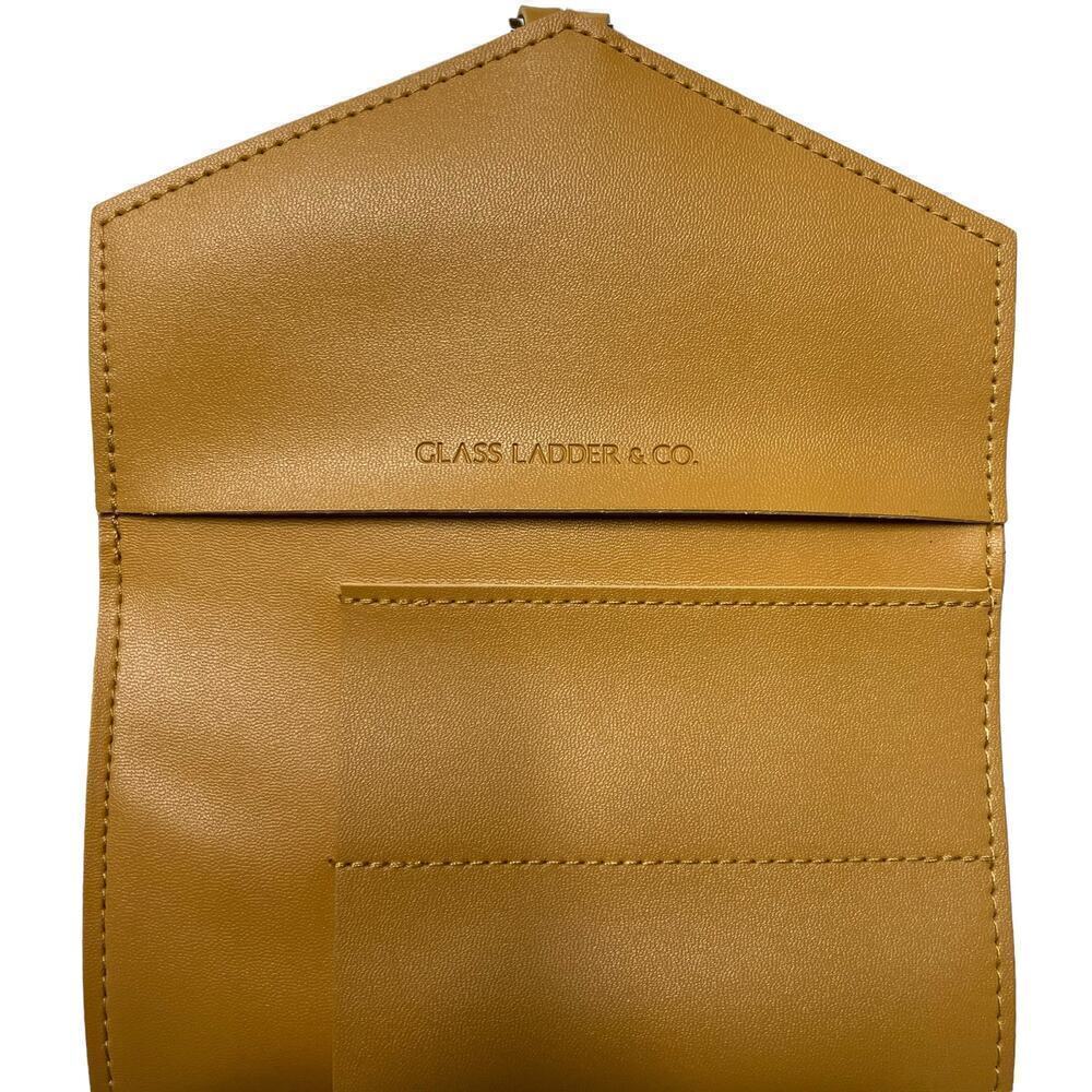Glass Ladder Co Katherine Tech Organizer Roll Up Travel Pouch Camel - Picture 6 of 7